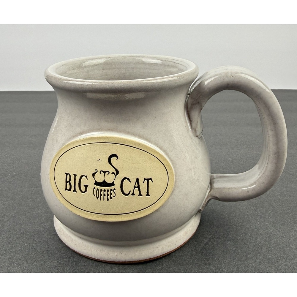 Sunset Hill Big Cat Coffee Mug Stoneware Handcrafted USA Feline Kitty Brand New